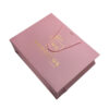 Dusty Pink Paper Gift Bag with Gold Foil and Rope Handles
