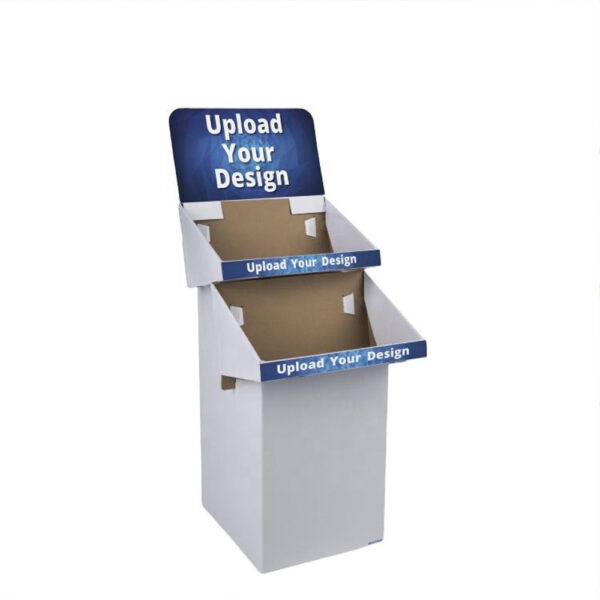 Five-Tier Corrugated Coffee Floor Display with Header