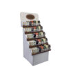 Five-Tier Corrugated Coffee Floor Display with Header