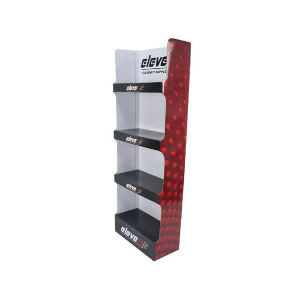 Four-Tier Corrugated Supplement Display with Printed Header