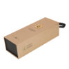 Gold Folding Wine Gift Box with Black Ribbon Handle