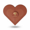 Heart-Shaped Double-Door Cosmetic Box with Three-Slot Insert