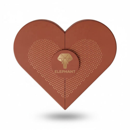 Heart-Shaped Double-Door Cosmetic Box with Three-Slot Insert Heart-Shaped Double-Door Cosmetic Box with Three-Slot Insert