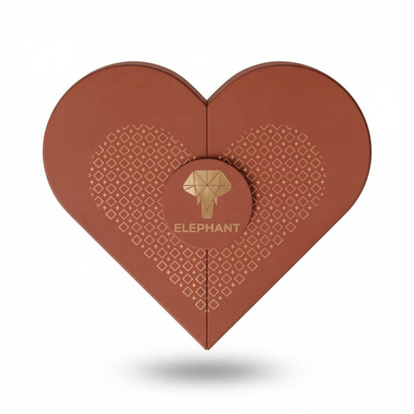 Heart-Shaped Double-Door Cosmetic Box with Three-Slot Insert