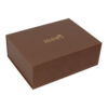Hinged Chocolate Gift Box with Cocoa Pod Printed Lining
