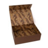 Hinged Chocolate Gift Box with Cocoa Pod Printed Lining