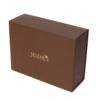 Hinged Chocolate Gift Box with Cocoa Pod Printed Lining