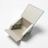 House-Shaped Rigid Gift Box with Hinged Teal Roof Lid