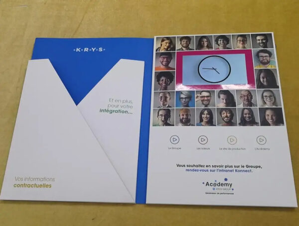 LCD Video Presentation Folder with Custom Document Pocket