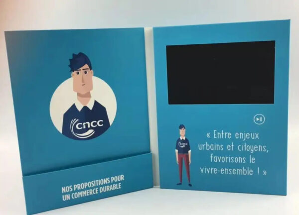 LCD Video Presentation Folder with Custom Document Pocket