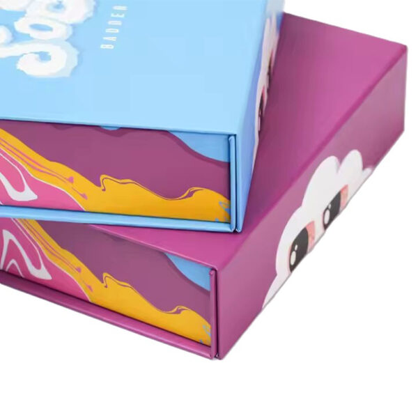 Marble Print Clamshell Rigid Gift Box with Folding Sides