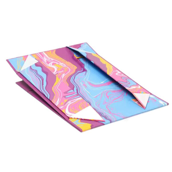 Marble Print Clamshell Rigid Gift Box with Folding Sides