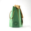 Mint Green Tapered Gift Bag with Gold Bow and Rope Handles