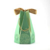 Mint Green Tapered Gift Bag with Gold Bow and Rope Handles