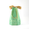 Mint Green Tapered Gift Bag with Gold Bow and Rope Handles