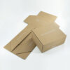 Caja plegable de papel kraft natural para productos de belleza con impresión en blanco