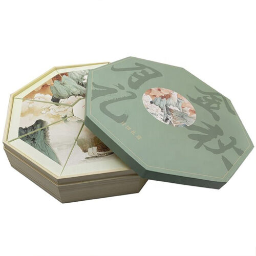 Octagon Rigid Gift Box with Eight Wedge-Shaped Cartons Octagon Rigid Gift Box with Eight Wedge-Shaped Cartons
