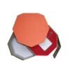 Octagonal Rigid Gift Box with Orange Lid and Display Insert