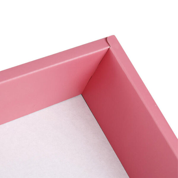Pink Floral Two-Piece Wedding Gift Box with Gold Artwork