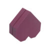 Plum Heart-Shaped Rigid Gift Box with Gold Satin Lining