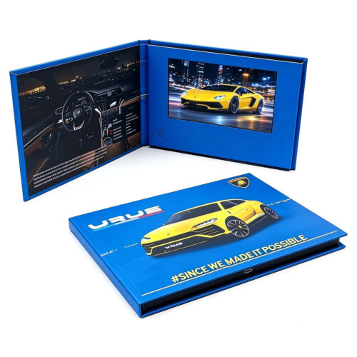 Printed Hardcover LCD Video Brochure with Playback Buttons Printed Hardcover LCD Video Brochure with Playback Buttons