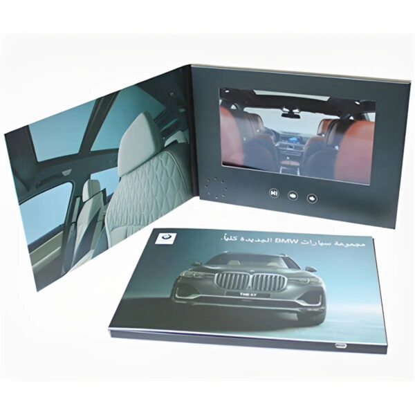 Printed Hardcover LCD Video Brochure with Playback Buttons