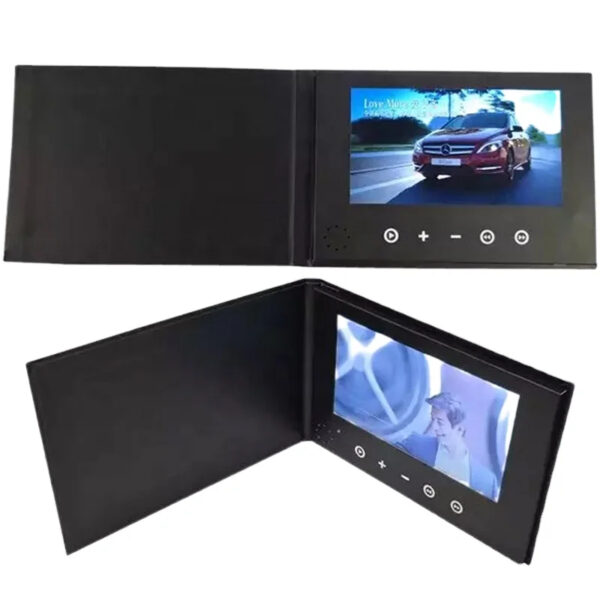 Printed Hardcover LCD Video Brochure with Playback Buttons