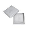 Silver Textured Two-Piece Jewelry Box with Padded Insert