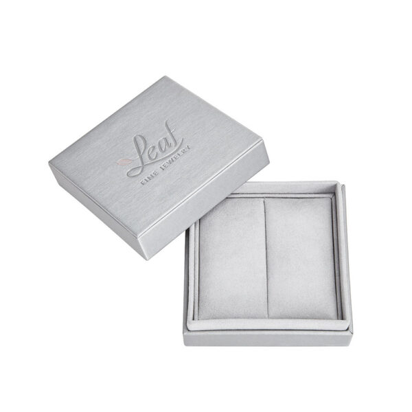 Silver Textured Two-Piece Jewelry Box with Padded Insert