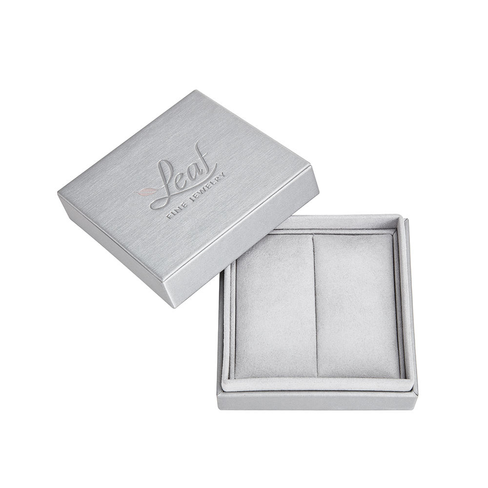 Silver Textured Two-Piece Jewelry Box with Padded Insert