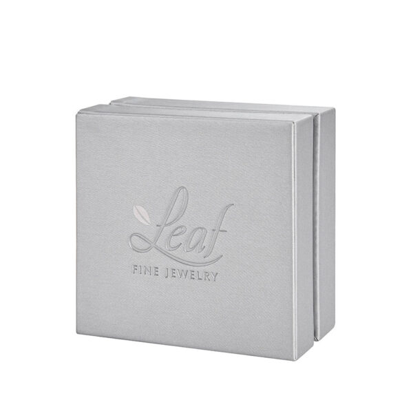 Silver Textured Two-Piece Jewelry Box with Padded Insert