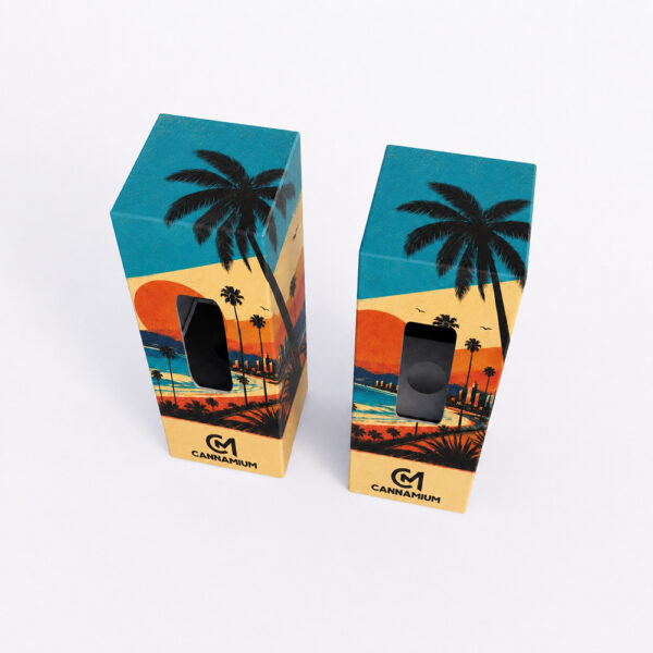 Tropical Cannabis Display Box with Window and Foam Insert